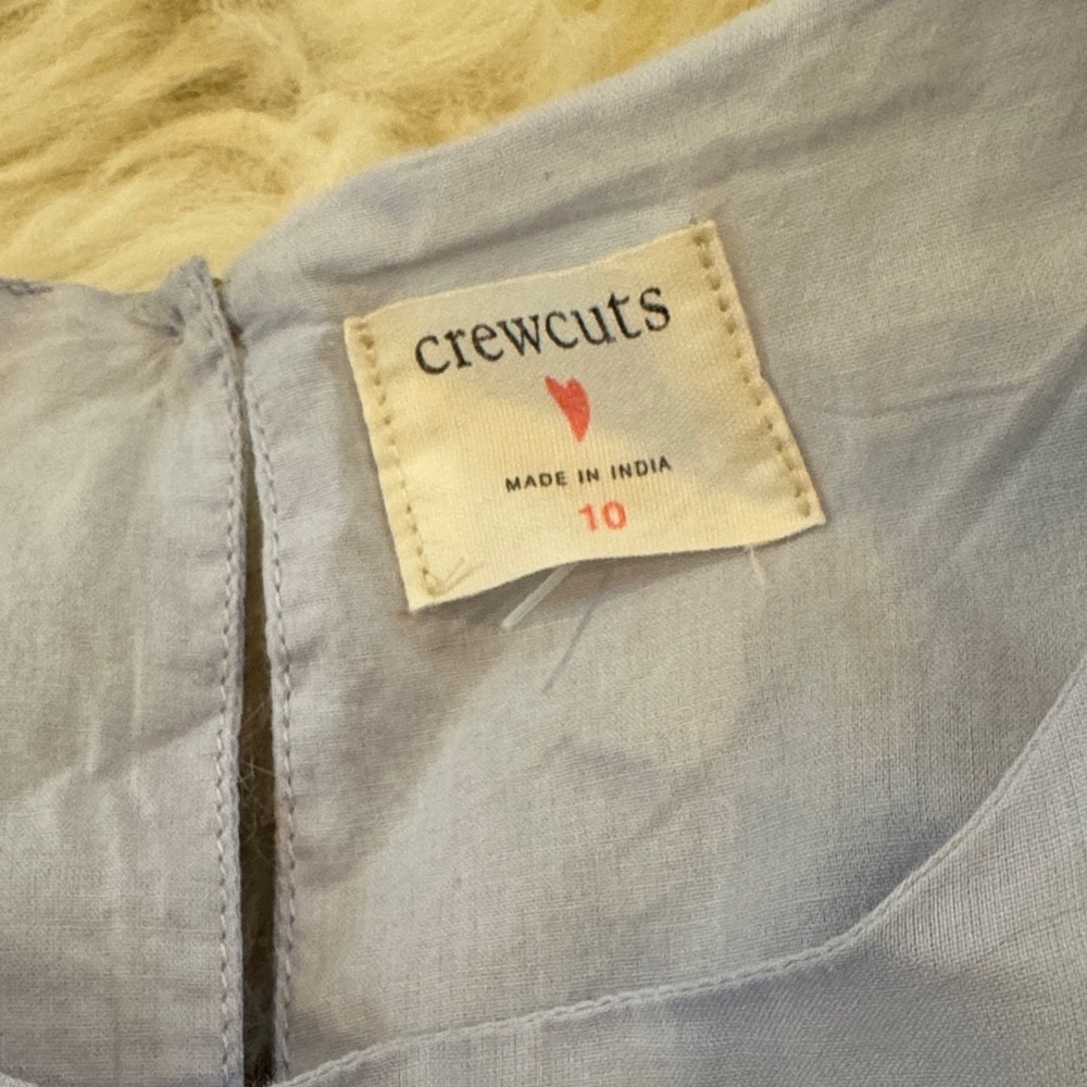 Girls Blue Teatime Dress in Cotton Voile - Picture 4 of 10
